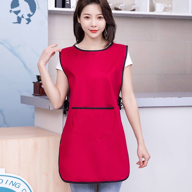 The side is red with a Japanese apron